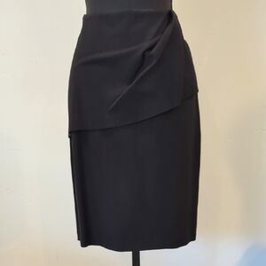 CAbi Black Overlay Pencil Skirt NWT Size 10